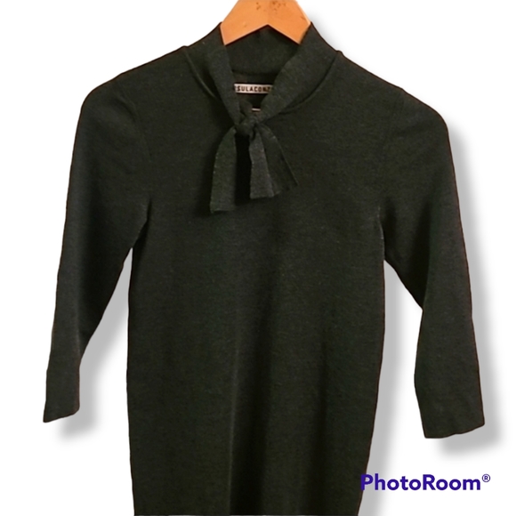 Ursula Conzen Gray New Zealand Merino Wool Cashmere Dress - Picture 2 of 6